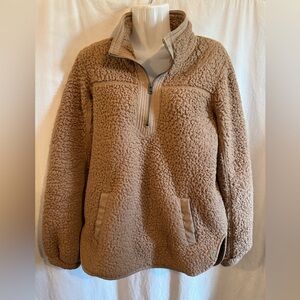Abercrombie and Fitch Sherpa Quarter Zip size S